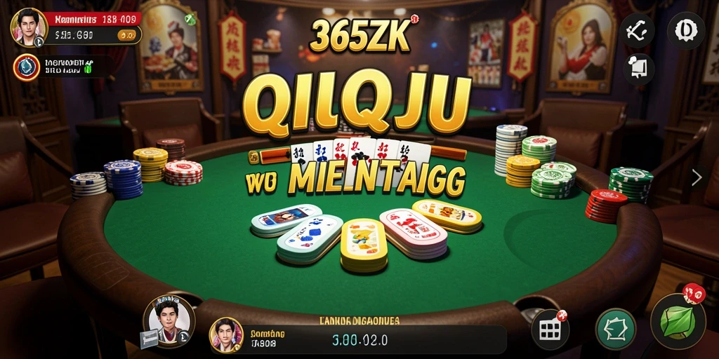 Tampilan gameplay QiuQiu yang penuh warna dan menarik.
