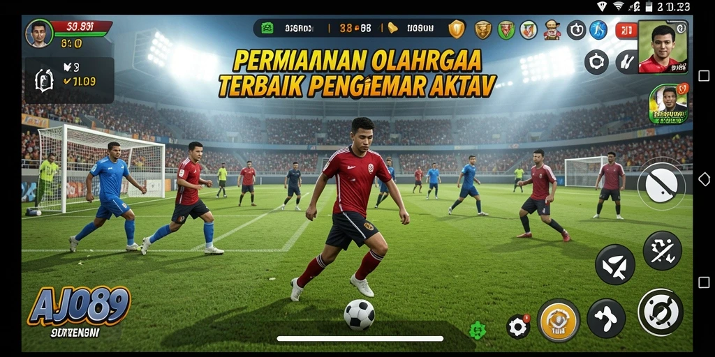 Tampilan gameplay AJO89 yang menyenangkan dan penuh aksi olahraga.