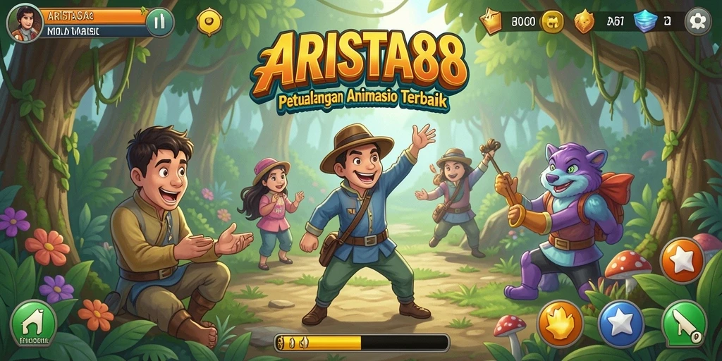 Menampilkan gameplay ARISTA88 yang penuh warna dan aksi seru.