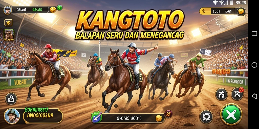 Tangkapan layar <strong>KANGTOTO</strong> menampilkan balapan mendebarkan di sirkuit malam.