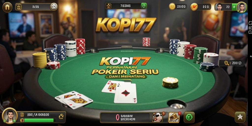 Tampilan menarik dari gameplay Poker di KOPI77.