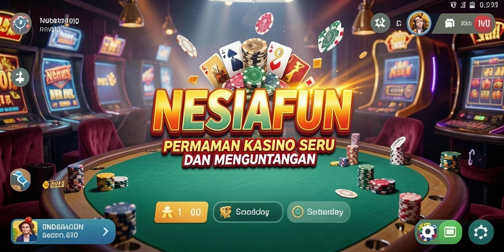 Tampilan gameplay NESIAFUN yang seru dan mengasyikkan dalam suasana Kasino.