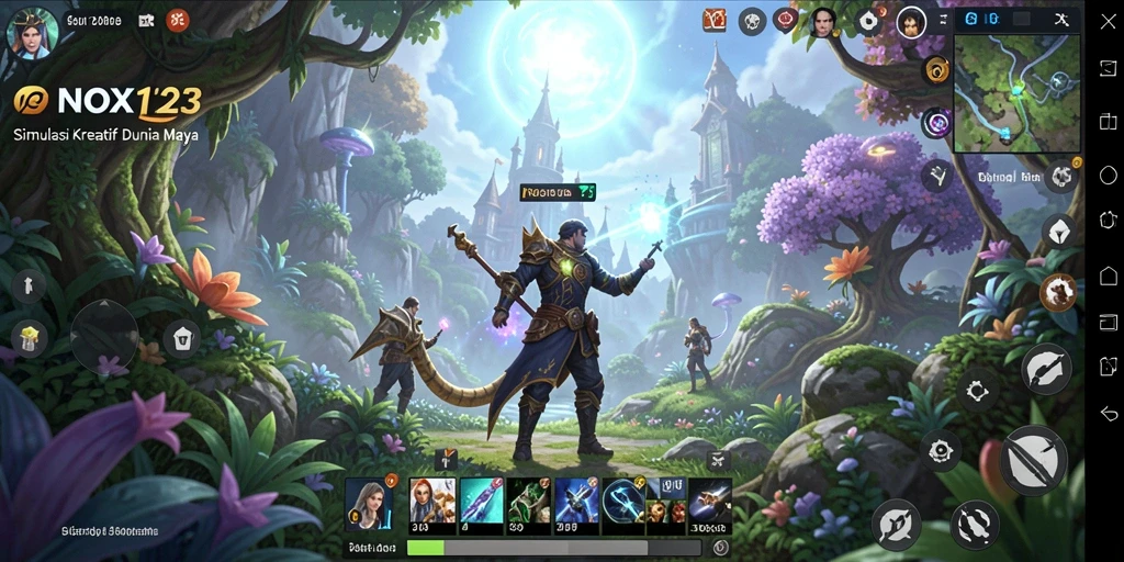 Tampilan menakjubkan dari gameplay <strong>NOX123</strong> yang penuh warna.