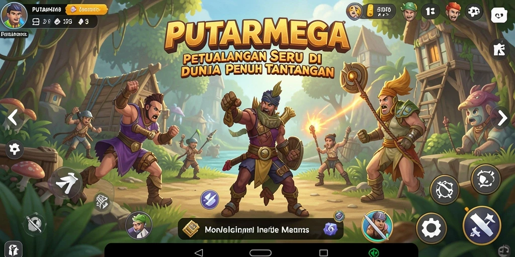 Tampilan gameplay PUTARMEGA yang menantang dan menarik.