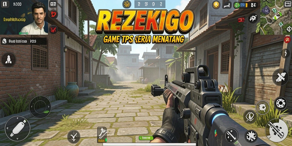 Screenshot gameplay REZEKIGO yang menampilkan serangan seru di arena.