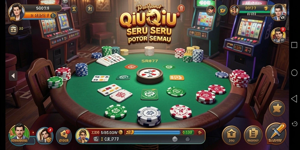 Tampilan gameplay QiuQiu yang menarik dan interaktif.